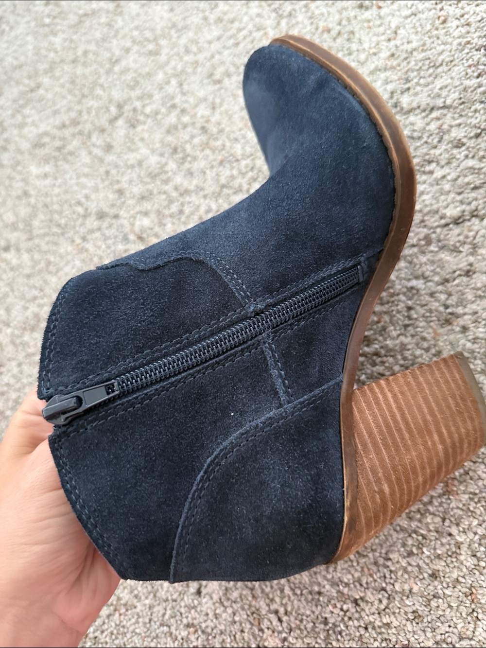 Lucky Brand Womens Eller Navy Blue booties 6.5 - Picture 5 of 8